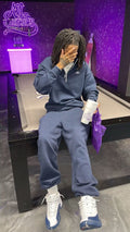 Men Blue Alo Zip PullOver & SweatPants